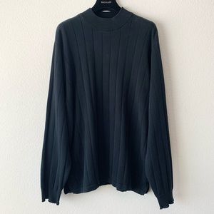 Y2k izod oversized pullover black